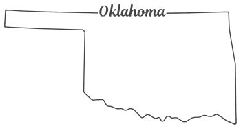 Oklahoma – Map Outline, Printable State, Shape, Stencil, Pattern – DIY ...