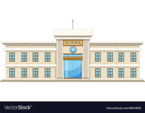 Beautiful university cartoon Royalty Free Vector Image