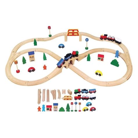 Wooden Train Set With Accessories 49pcs - EDU-21 Educational Toys & Resources