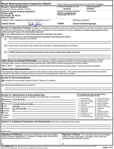 example-termite-inspection-report - Sherlock Homes Property Inspections