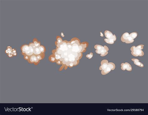 Smoke explosion animation animation Royalty Free Vector