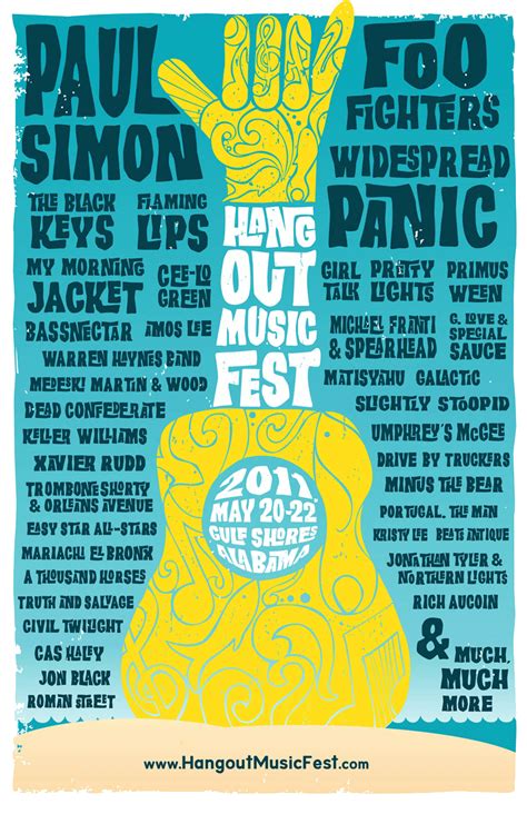 Hang Out Music Fest 2011. I think this poster is amazing. The bright ...