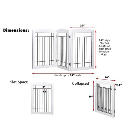 Spirich Freestanding Black Wire Pet Gate,60 inches Extra Wide,30 inches Tall Dog Gate ,Pet Puppy ...