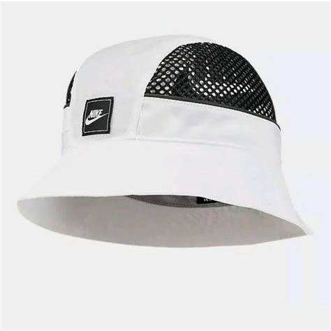 Nike Mens Bucket Hat L/XL White Mesh Sun | Hats, Nike hat, Bucket hat white