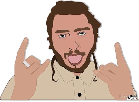 Post Malone Cartoon Drawing : Post Malone Cartoon Portrait 1 Digital ...