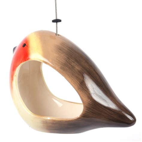 Ceramic Robin Bird Feeder - Wildlife World