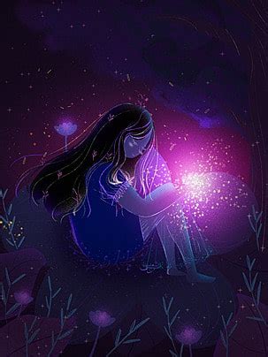 The Night Of The Elk Forest The Light Of The Firefly Illustration, Forest, Wallpaper, Forest ...