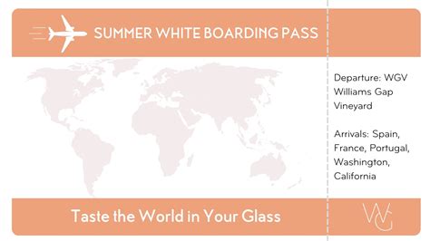 Williams Gap Vineyard - Event - Summer Whites Boarding Pass Copy