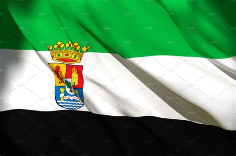 Extremadura community flag featuring extremadura, spain, and spanish | Abstract Stock Photos ...