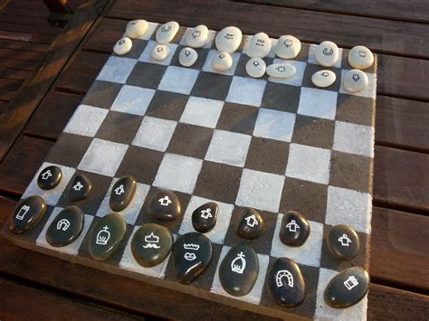 My DIY Outdoor Chess/Checkers Board Game