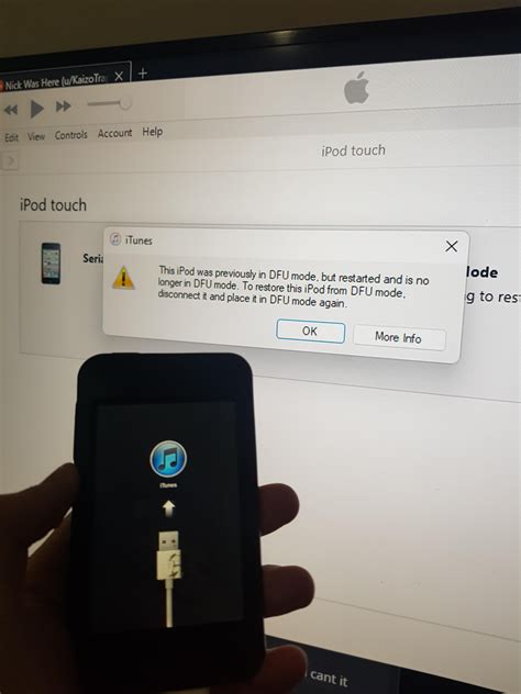 I cant restore my iPod Touch 2G DFU Mode : r/iPodTouch