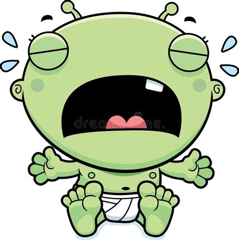 Cartoon Baby Alien Crying Stock Vector - Image: 47525072