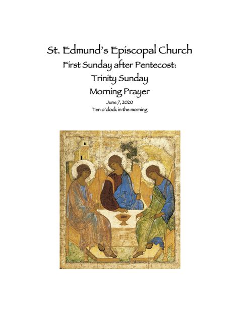 Trinity Morning Prayer 6_7_2020 - St. Edmund's Episcopal Church