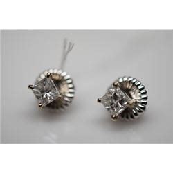 1 ct Diamond Stud Earrings - Each w/ Approx 1.0 ct Diamond (Imperfect ...