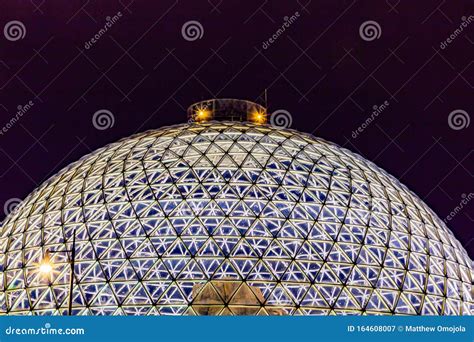 Close Up of Desert Dome Henry Doorly Zoo Omaha at Night Editorial ...