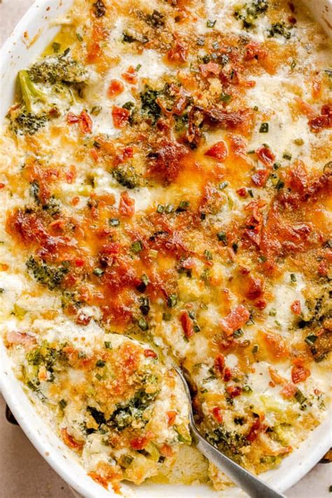 Cheesy Broccoli Casserole Recipe with Bacon | Diethood