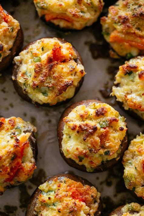 Crab Stuffed Mushrooms - Cafe Delites