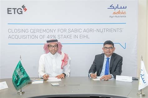 Sabic Agri-Nutrients Completes Acquisition Of 49% Stake in Eihl - Africa Business