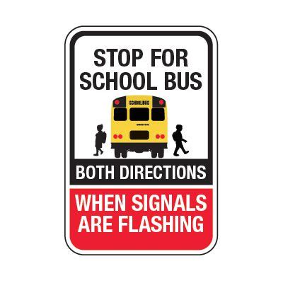 Stop For School Bus - School Parking Signs | Seton | Seton