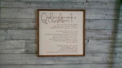 Lord's Day One Sign Heidelberg Catechism Question and - Etsy | Christian signs, Catechism, Bible ...