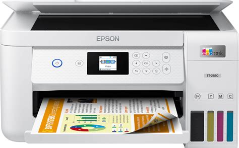 Epson EcoTank ET-2850 All-in-One Supertank Inkjet Printer White C11CJ63202 - Best Buy