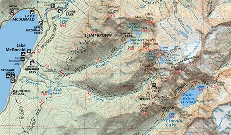 Glacier and Waterton Lakes National Park Map