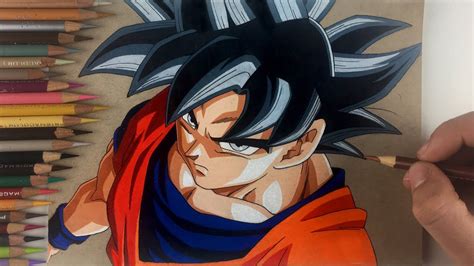 Goku DBZ coloured pencil illustration Drawing & Illustration Art & Collectibles stokfella.com