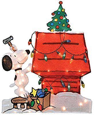 Amazon.com : ProductWorks 32-Inch Pre-Lit Peanuts Snoopy Doghouse Christmas Yard Decoration, 70 ...