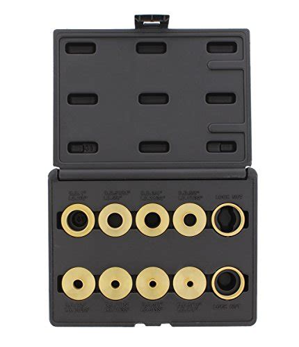 DCT Brass Router Template Guides Bushing 10-Piece Set & Black Carrying ...