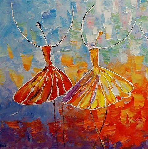 Dancing Painting, Acrylic Painting, Ballet Dancer Painting, Bedroom Ca