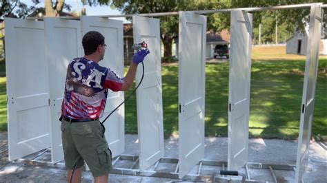 Avanti Paint Sprayer Priming and Painting Bedroom Doors Finally! - YouTube