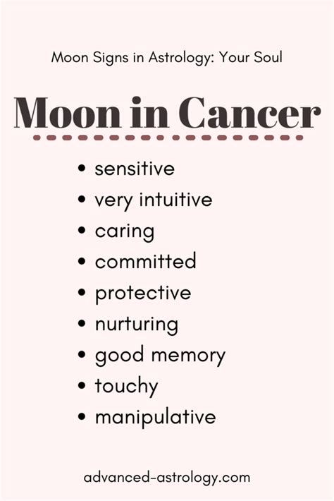 Moon in Cancer Traits, Strengths, Weaknesses, Love Style and Needs - Astrology