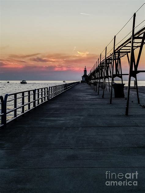 St. Joseph North Pier Outer Lighthouse Photograph by Elizabeth M - Fine ...