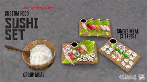 Oh My Sims 4 ? Sushi Set This is custom food that sims can... | Sims 4 ...