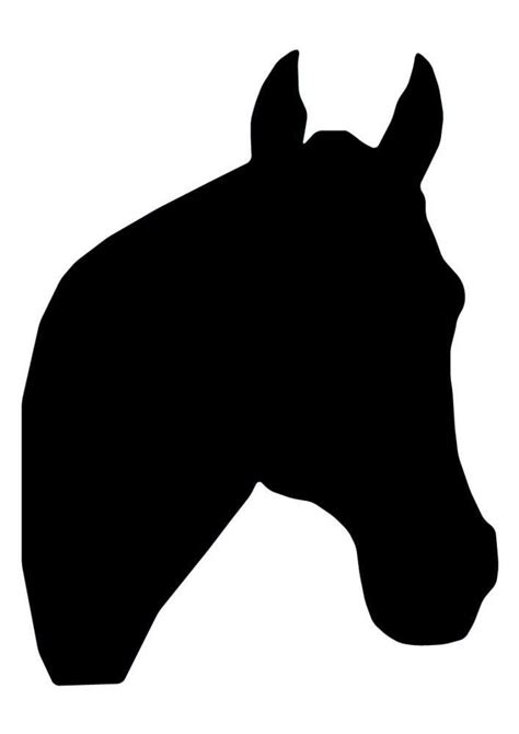 Horse Head Silhouette - 64-24" Removable Wall Graphic | Mitten made ...