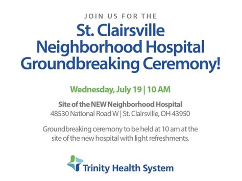 Trinity Health Systems Breaking Ground on St. Clairsville Neighborhood Hospital | Lede News