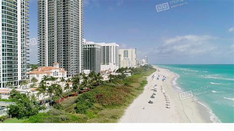 Beautiful View Of The Beach In Miami Aerial View Stock video footage | 11542762