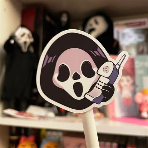 Ghostface Glossy Vinyl Horror Sticker | Etsy