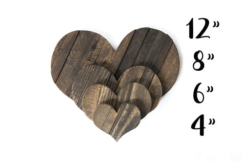 Wood Heart Entryway Decor Wooden Hearts Rustic Wall Decor - Etsy | Wooden hearts, Rustic art ...