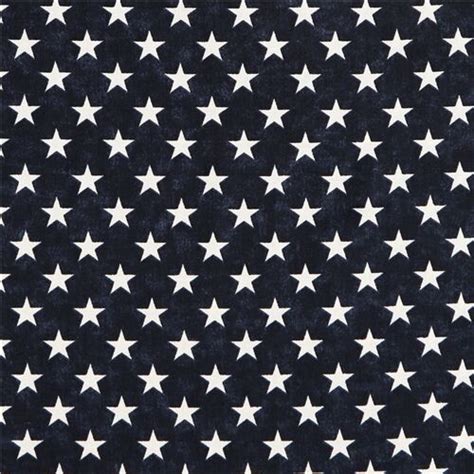 Freedom Navy Blue White Stars Fabric by Timeless Treasures - modes4u