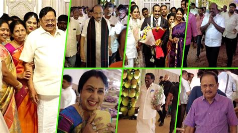 Jagathrakshakan Family Wedding Reception | Vaiko, Kanimozhi, Masu ...