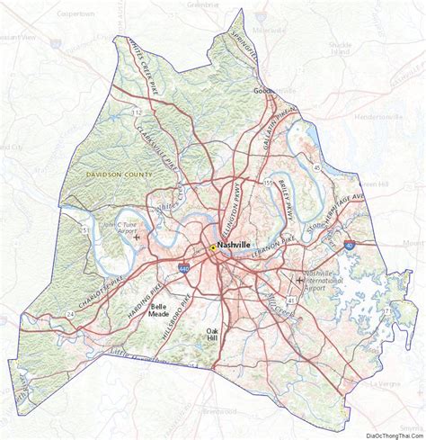 Map of Davidson County, Tennessee - Địa Ốc Thông Thái