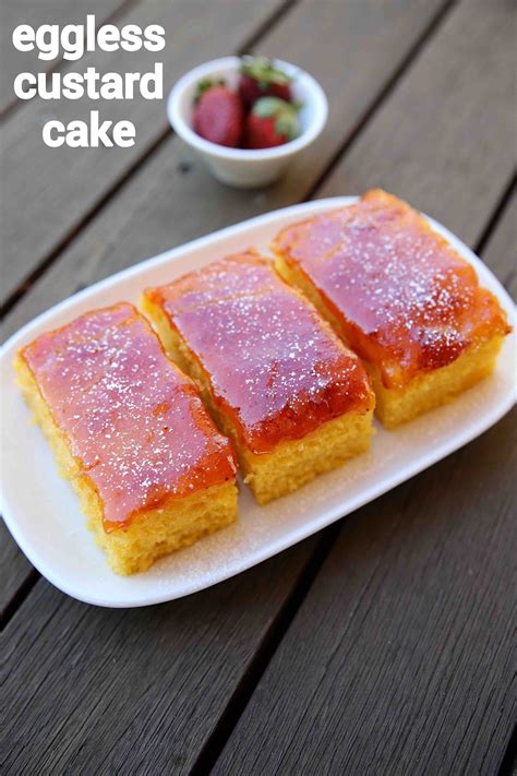 custard cake recipe | eggless custard cream cake | custard powder cake