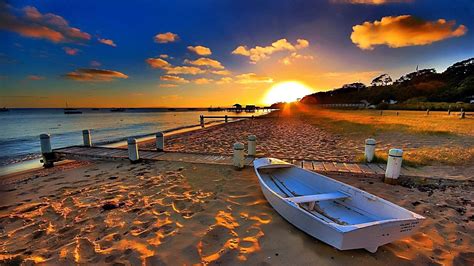 Beach Sunset HD Wallpapers - Top Free Beach Sunset HD Backgrounds - WallpaperAccess