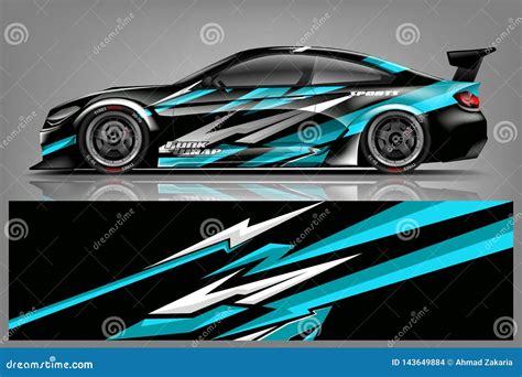 Car Decal Wrap Design Vector. Graphic Abstract Stripe Racing Background ...