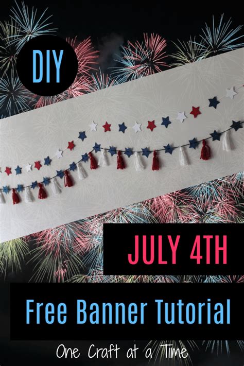 DIY Stars and Stripes Tassel Garland Tutorial + Bonus Super Simple Stars Banner Tutorial - One ...