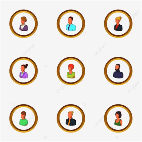 People Set Clipart PNG Images, People Icons Set Icon Cartoon, Cartoon ...