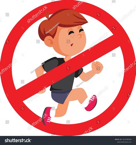 Do Not Run Sign Kids Vector Stock Vector (Royalty Free) 2214780269 | Shutterstock