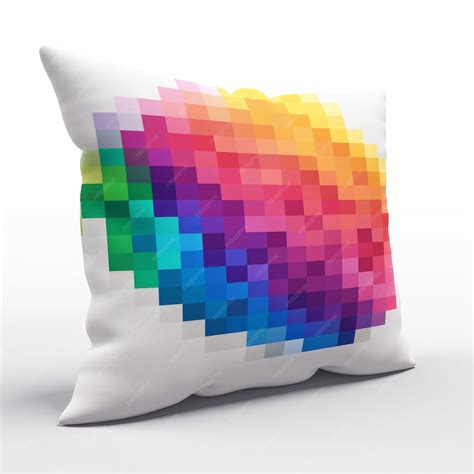 Premium AI Image | Pixel Art Pillow With Vibrant Colors By Pixelplantmaster