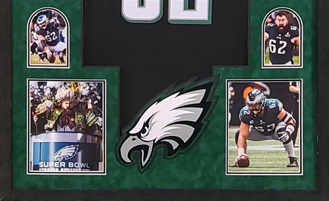 Jason Kelce Autographed Framed Eagles Black Jersey - The Stadium Studio